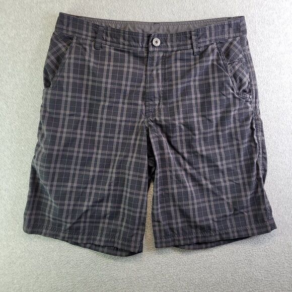 Lululemon Shorts Mens 36 Gray Plaid Kahuna Beach Skateboard Athleisure Resort - Picture 1 of 15